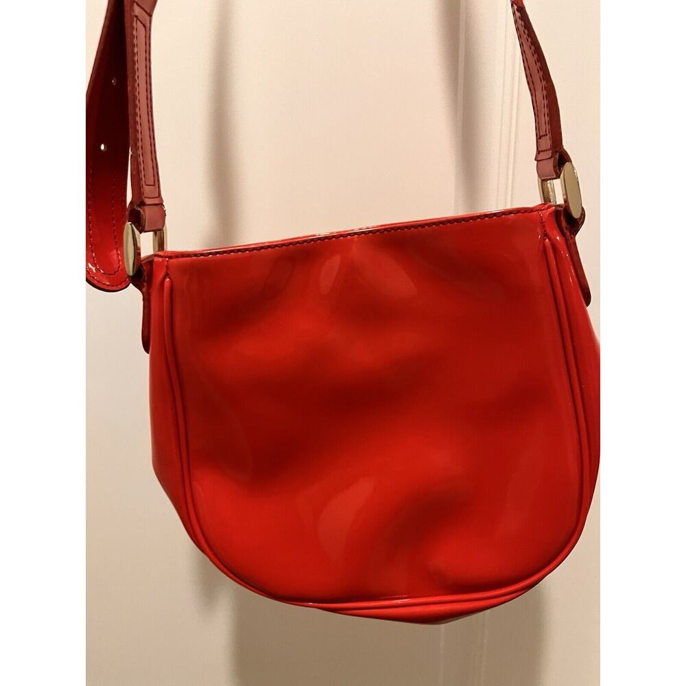 Ted Baker Red Patent Leather Medium Shoulder Bag - Picture 3 of 12